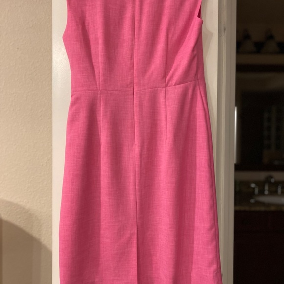 Ann Taylor Pink Knee Length Wrap Dress Size 4 Petite - Picture 5 of 5